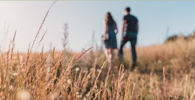 Couple walking together